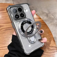For Xiaomi 15T Pro Case Shockproof Magnetic Bracket Phone Case For Mi 15 T 15T 14T 13T Pro Stand Tra