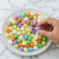 (100 Pieces/bag) Easter Foam Small Size Simulation Egg Design Festival Atmosphere Artifact Decoratio
