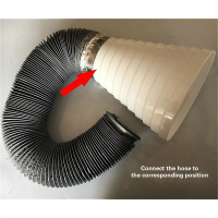 100mm to 200mm Aluminium Ducting Pipe Reducer Connector for Air Ventilation System Duct Reducer