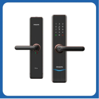 【Philips 飛利浦】7300 五合一把手式智能門鎖/電子鎖(指紋│卡片│密碼│鑰匙│WIFI 含安裝)