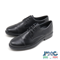 【IMAC】義大利原廠真皮橫飾綁帶德比鞋 黑色(450110-BL)