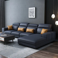 Fabric sofa 2022 new wash free nano living room combination simple modern Nordic small family latex Technology cloth sofa with t