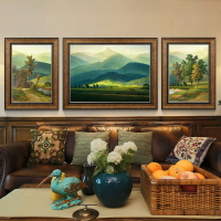 巨人山客廳裝飾畫山水油畫藝術畫壁畫世界名畫掛畫背景墻風景畫