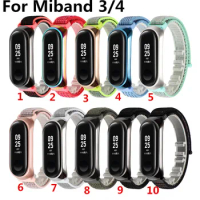 Mi Band 3 4 Strap bracelet Silicone nylon Wristband Smart Band Accessories wrist and Mi Band 3 for Xiaomi mi band 3 4 bracelet