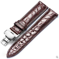 Crocodile leather strap For Fossil Gen 5 Carlyle/Garrett/Julianna/Hybrid Smartwatch HR Band Watchband Bracelet Accessories