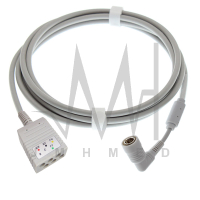 5 Leads ECG EKG Trunk Cable for Colin BP88 BP306 Press Mate Advantage Omron BPS-510 6P Monitor,ECG EKG Intermediate Adapter