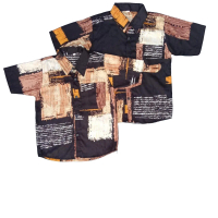 Kemeja Pantai Anak Laki-laki Perempuan Unisex Motif Pantai Umur 3-10 Tahun Santai Baju Fashion