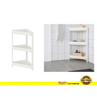 VESKEN Corner shelf unit, white, 33x33x71 cm