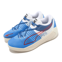 Puma 籃球鞋 Fusion Nitro 男鞋 海洋藍 紅 奶油色 黃 氮氣中底 緩震 支撐 運動鞋 19558706