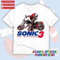 เสื้อยืดเด็ก เสื้อผ้าเด็ก Shadow Sonic พร้อมชื่อฟรีรถจักรยานยนต์ / Shadow Sonic The Hedgehog 3 เสื้อ