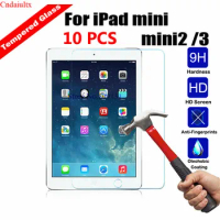 10 PCS 9H Real Tempered Glass For Apple iPad mini 1/2/3 A1432 A1455 A1490 A1600 7.9 inch Tablet PC Film HD Screen Protect Guard