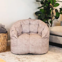 Bean bag sofa, vibration massage bean bag chair, artificial fur polyester blend, easy to clean, 2.5-foot bean bag sofa
