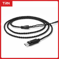 TRN A6 Type C Earphones Cable Upgraded Silver Plated With for TRN MT1 VX BA15 KZ ZS10/ZSX/ZSN PRO/ASX/C12 /C16/AS16/ZAX/EDX