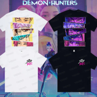 Kaos Katun KPop Demon Hunters Only Boys Merch Ukuran Plus Unisex 2025 Fashion Longgar Anime Cetak Le