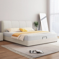 【 / 】簡約現代皮床 1.8米雙人皮床 1.5m雙人床 小戶型實木床 主臥室婚床 儲物床 科技布大床 掀床 床