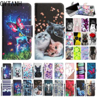 Capa Leather Flip Case For Samsung Galaxy A52 A52S A53 A72 A73 A33 5G Butterfly Cat Elephant Flower Wallet Phone Book Cover