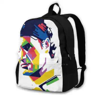 Art Large Capacity Fashion Backpack Laptop Travel Bags Federer Tennis Roger Clay Stuff Wallpaper Best Best Selling Case