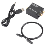 Digital to Analog Audio Converter DAC Amplifier Decoder Optical Coaxial Toslink to Analog RCA L/R Audio Converter Adapter