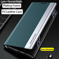 Luxury Leather Plating Flip Case For Samsung Galaxy S23 FE Book Stand Back Cover For Samsung S23 Ultra S 23 Plus S23FE Cases