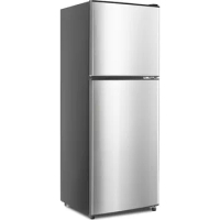 Compact Fridge Mini Refrigerator with Freezer, 5 Cu Ft 2 Doors Refrigerators, Low noise, Energy-efficient
