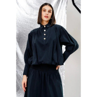 New Benang Jarum - Estelle Puffy Shirt - Navy