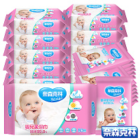 奈森克林 嬰兒純水柔濕巾22件組(80抽x10包+10抽x12包)