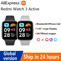 Xiaomi Redmi Watch 3 Active Smart Bracelet Global Version Bluetooth PhoneCall 1.83" Large Display Blood Oxygen Monitor 100+Sport