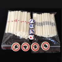 Foreign Trade New Japanese Mahjong Mahjong Imitation Bone Chips Bar for A Set of 88 Wind Zhuang Dice