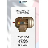 Dinamo motor 7,5 hp 2 pole 3 phase wipro