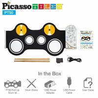 強強滾 美國畢卡索PicassoTiles PT50 智慧便攜式手捲電子鼓 - 七種鼓聲