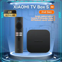 Global Version Xiaomi Mi TV Box 2nd Gen 4K Ultra HD Google TV Dolby Vision HDR10+ Google Assistant Smart Mi Box S Media Player