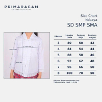 Primaragam Kebaya Anak Perempuan Modern Sd Smp Sma Atasan Baju Sekolah Adat Sunda Encim Putih Pasti 
