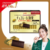 【Meiji 明治】巧克力效果CACAO 86%黑巧克力(26枚盒裝)