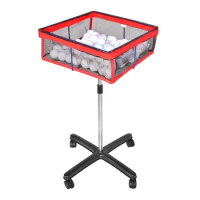 Table Tennis Training Collector Multi-ball Storage Basket with Stand Movable Portable Ping Pong Ball Picker Equipment