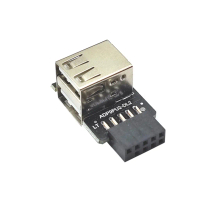 อะแดปเตอร์ USB, 9Pin ถึง USB, ขั้วต่อ USB, เมนบอร์ดภายใน, ตัวเมีย 9pin ถึง 2 พอร์ต USB2.0 Type A, ขั