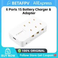 BETAFPV 6 Ports 1S Battery Charger Adapter For FPV Racing Drone Battery Accessories Fast Charing Adapter For Whoop Quadcopter