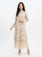 Eprise Gamis Lengan Panjang Cream AP1551C | Gamis Wanita 2XL