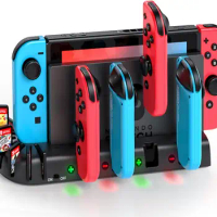 Charging Dock Compatible with Nintendo Switch/OLED Model Joycons with Switch Controller Charger for Nintendo Switch/OLED Model