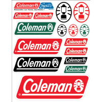 coleman สติ๊กเกอร์ PVC แคมป์ปิ้ง ไดคัท Sticker Camping ขนาด 22cm x 28cm จำนวน 1 ชื้น ติดกระเป๋า ติดแ