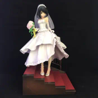 Anime Date A Live Kurumi Tokisaki Wedding Dress Ver. Action Figure Japanese Anime Sexy Girl Adult Collection Model Toys Gift