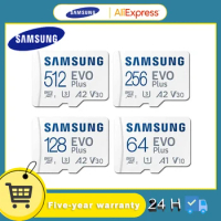 SAMSUNG EVO Plus Micro SD Card With Adapter 64GB 128GB 256GB TF A2 U3 V30 Memory Card 64GB A1 U1 V10