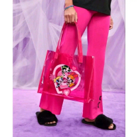 THE POWERPUFF GIRLS X SHEIN Cartoon Pattern Shoulder Tote Bag - Powerpuff Girls