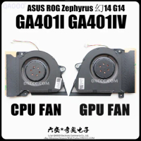 Laptop Cooling Fan FOR ASUS ROG Zephyrus G14 GA401I GA401IV CPU &amp; GPU COOLING FAN 13NR03F0AP0101 13NR03F0AP0301 DC12V 1A