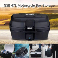 100%} GSB TOP BOX 32 LITER , GIVI STYLE , FREE BASE PLATE SHAD STYLE MOTORCYCLE BOX