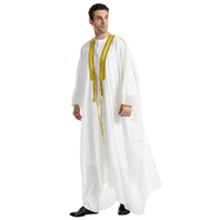 [Raffles] pakaian islam lelaki jubah kostum arab Kaftan Muslim Man maghribi kasual pakaian panjang S