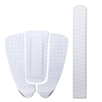 White Surfboard Deck Pads EVA Traction Pads Skimboard Tail Pad Front Arch Bar Stomp Pad Grip Anti-Slip with 3M Adhesive