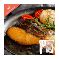 【美威鮭魚】精選厚切下巴排-薄鹽口味 2.4kg(每包2片；400g±5%／包；共6包)