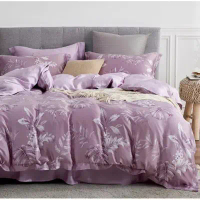 【天恩寢具】紫纁 60支純天絲床罩組/GT63-加大6尺床罩組