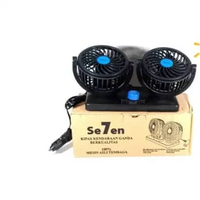Kipas Mobil Se7en Kipas Kendaraan Ganda 100% Mesin Asli Tembaga DC 12V 12 Volt Double Fan Untuk Pick