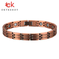 Bio Magnetic Bracelet Copper Benefits Vintage Energy Copper Bracelet women Arthritis Chain Magnet Health Female Bracelets